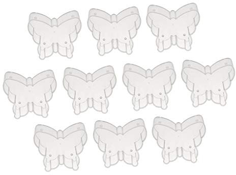 Inzopo 10 vasos de plástico transparente para velas de té con forma de mariposa.