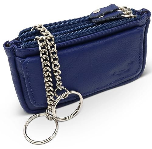 Safekeepers Custodia per chiavi, in pelle, Blu cobalto, Schlüsseletui