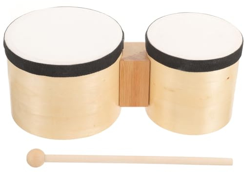 ERINGOGO Bongo Drum for Adults Percussion Instrument with Drum Stick Hand Percussion Bongo Set for Music Practice Early Education Dance Classes and Gift Giving