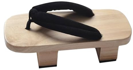 Zuecos japoneses de madera para el hogar, antideslizantes, duraderos, ligeros, para mujeres y hombres, sandalias tradicionales japonesas para disfraz, Black, 40 EU