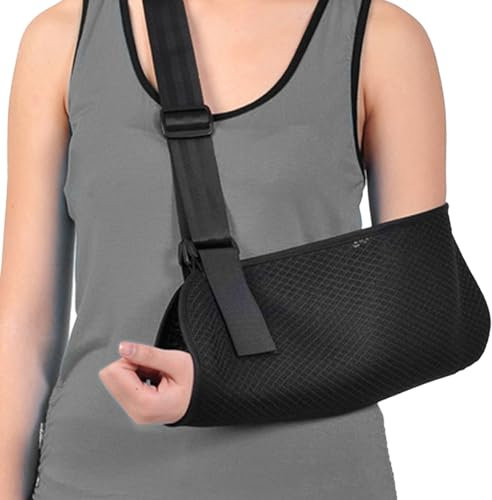 Leogony Arm Sling for Shoulder Injury and Broken Wrist, Lightweight Adjustable Sling for Arm Support and Elbow, Shoulder Sling Right & Left Arm（Average Size）