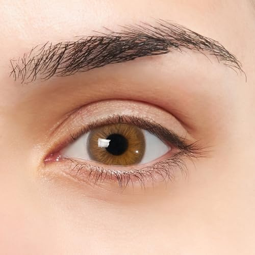 Granada VIP Lentillas de Color Marrón diseño super natural con aro de definición 2 Lentes de contacto anuales + portalentes + pinza + aplicador