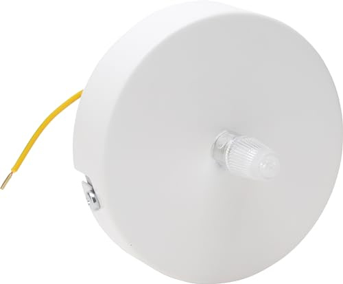 Kopp 341801010 Baldaquin de plafond en métal avec décharge de traction, matériel de fixation inclus Blanc Diamètre 100 mm