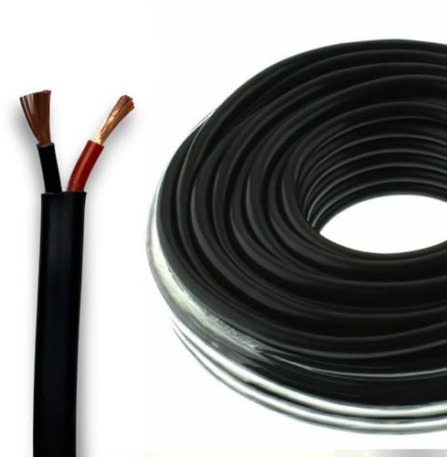 Automotive Flat Twin 2 Core Cable 12V/24V Thin Wall Wire for Auto Boat 11Amp, 0.5mm² 20AWG (10M Coil)