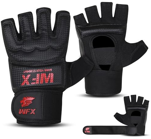 WFX MMA-Handschuhe für Männer und Frauen, Halbfinger, Karate-Handschuhe, Boxsack, MMA-Körperkampf-Boxhandschuhe für Taekwondo-Training, Sparring, Grappling, Kickboxhandschuhe für Kampfsport, Muay Thai