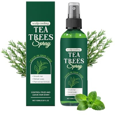 Tea Tree Oil Leave In Conditioner Spray, Tea Tree Oil for Hair, Natural & Refreshing Formula For Hair Scalp, Hydrating & Frizz Control (100ml, 1pc)