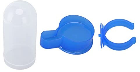 Distributeur d'eau Automatique pour Pigeons, Grande capacité, Distributeur de Nourriture pour Oiseaux, perroquets calopsittes, tourtereaux, Cage en Plastique Robuste Bleu (Bleu Grande Taille)