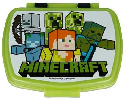 Boîte à goûter, à déjeuner, à sandwich pour enfants, motif Minecraft