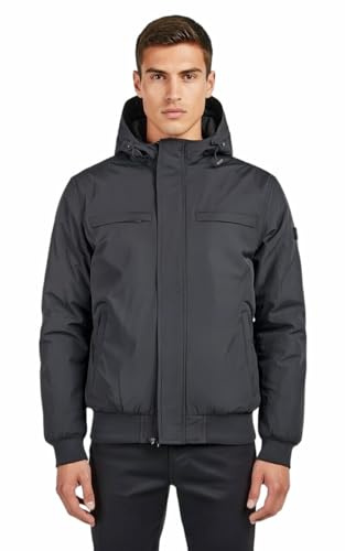 ENRICO COVERI GIUBBOTTO UOMO 110 GRAMMI - PIUMINO UOMO INVERNALE TRAPUNTATO IMBOTTITO - GIUBBOTTO UOMO INVERNALE - GIACCA UOMO (FOW ANTRACITE, XXL)