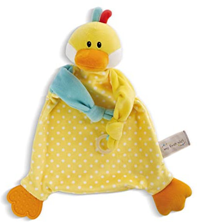 NICI Schmusetuch Ente 25 x 25 cm – niedliches Schnuffeltuch ab 0 + Monaten, Kuscheltuch für Mädchen, Jungen & Babys, 48890, tolle Geschenkidee, beige