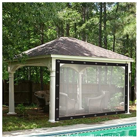 LOTCX Clear Tarpaulin Anti Freezing Rainproof Film Cloth with Eyelets Insulation Canopy PE Plastic Cover for Plants Greenhouse Pet Hutch Roof (4 * 6m)