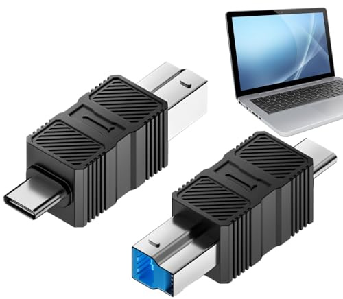USB B-adapter - USB B 3.0 Plug & Play-anslutning | höghastighetsdata kompatibel med värd, surfplatta, dator, skanner och bärbar dator