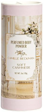 Soft Cashmere Scented Talc-Free Body Powder, Perfumed Dusting Powder, Camille Beckman, 3 Ounce
