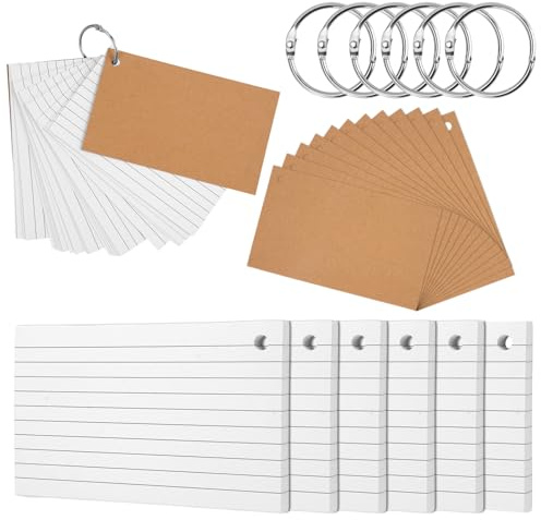 300 Stück Vokabelkarten,12,7 x 7,6 cm Karteikarten Vokabeln,110g/m² Karteikarten mit Box,Index Cards,Flashcards für Zum Vokabeln Lernen,Notizen für Das Studium und Notizen für Die Arbeit Machen