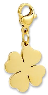 Charms-hänge med karbinlås | Halsbandshänge i 316L rostfritt stål | Berlock för berlockarmband i 18K guld | Vattentålig & hypoallergen