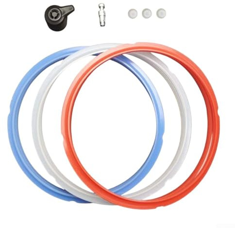 Zeroupshop Anneaux d'étanchéité en silicone avec valve de libération de vapeur pour casseroles instantanées DUO60/DUO50/Smart-60, design anti-fuite de qualité alimentaire, passe au lave-vaisselle