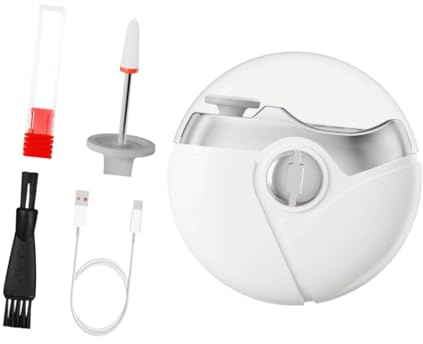 YsXoWiui Tagliaunghie Elettrico Polivalente Limatore E Lucidatore per Unghie Mani Piedi Raccolta Frammenti Batteria Ricaricabile per Bambini Adulti Anz, Bianco