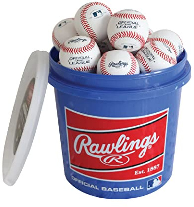 Rawlings | GAME USE Baseballs | Youth/12U | Game/Practice Use | Bucket | 24 Count