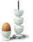Zeal Melamine Stack and Store Egg Cups/Holders, Set of 4 with Chrome Storage and Carry Stand - Multicolour