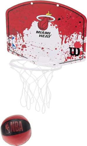 Wilson Mini-Basketballkorb NBA Team Mini Hoop, Miami Heat, Kunststoff