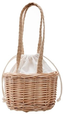 1Pc Borsa da in paglia da donna Borsa da spiaggia estiva a busta intre,Borsetta Per Bambini Da Donna Cesto Di Vimini Intrecciato Cestini Portaoggetti in Rattan Cesto,per Vacanze Viaggio