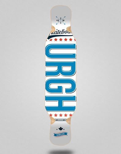 Urgh Skateboard Longboard Deck 46x10 OG White Blue