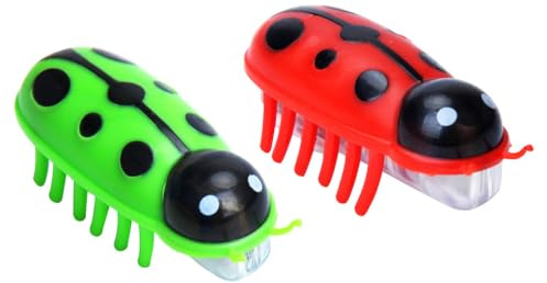 Ailan Mini Robot Escarabajo de 2 Piezas, Insecto eléctrico, Gato, Perro, ratón, Insecto, Juguete automático con Tapa, con, Juguetes para Jugar a Mascotas