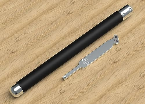 Simple Woodturning Tools Simple Scraper III Angled Carbide Shaping and Finishing Tool for Wood Lathe Turning, USA Made (with 17 Handle and Negative Rake Oval Cutter)