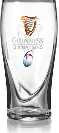 Guinness Official Six Nations Beer Glass, Classic Memorabilia (540 ml)