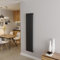 Black Oval Radiator Single Modern Central Heating Radiator Designer Radiator