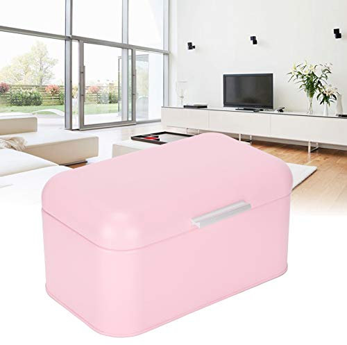 EIMSOAH Brotbehälter Eisen mit großer Kapazität, rosa Metall Brotkasten, geruchlos rutschfeste Basis, Kitchen Accessories für Küche