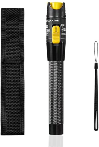 Guakiili Localizzatore visivo di guasti da 50 mw, kit di test VFL, portata 50 km, 50 mW cavo in fibra ottica, tester VFL luce rossa penna sorgente luminosa tester
