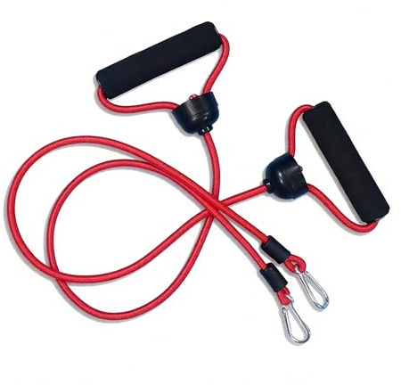 Vibration Plate Expander Bands - Set of 2 Resistance Bands with Elastic Bungee Ropes & EVA Handles, Training Bands for Strength Training, Muscle Building & Full Body Fitness