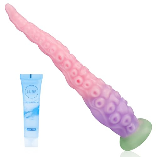 Fengfeiyan Fantasy Tentacle Dildo Sex Toys Huge Knotted Dildo Strong Suction Cup Beginner Anal Toys for Spot Stimulation Pink Octopus Cock Anal Stretch Unique for Lesbians Couples Gay Men (8.27 Inch)