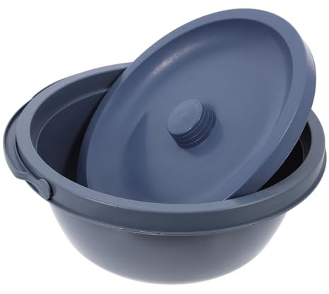 VILLFUL Portable Dark Grey Chamber Pot with Leak-Resistant Lid and Handle Antileak Bedpan Urinal for Women Men Nighttime Urine Bucket for Home Hospital Nursing Care and Car Use