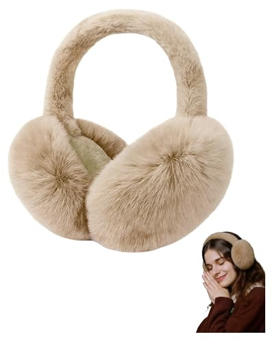 bhb Cache-oreilles en polaire pour femmes et filles - Hiver - Chaud et doux - Unisexe, marron, taille unique
