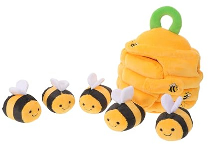 BESPORTBLE Jouets pour bébé de 1 an - Ruche en Peluche avec Abeilles, hochet, Miroir et Jouets Montessori - Cadeau d'anniversaire pour Un Enfant de 1 an