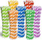 250-Pack Paper Straws Drinking Assorted Straws, Drinking Straws Biodegradable Party Straws for Restaurant-Juice-Coffee-Cold Drinks, Straws Drinking Paper Durable