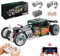 Lukie Technik Oldtimer Auto Bugiati Hot Rod 1949, 2618 Teile Klemmbausteine Oldtimer Auto Set, Maßstab 1:8 Auto Modellbausatz