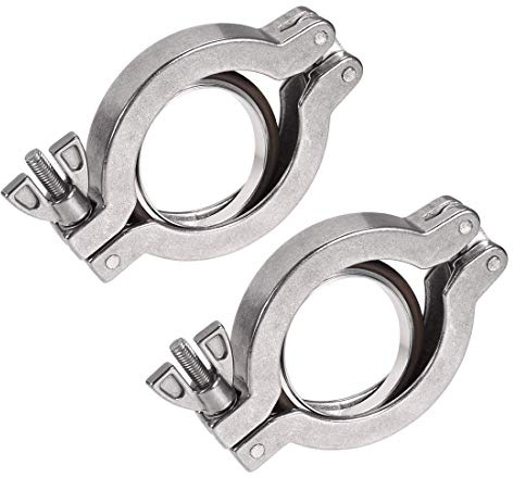 XYWHPGV Sanitary Clamp 68mm X 47mm KF40 Single Pin Clamp Wing Nut with Center Ring for TC Ferrule 2pcs(25da9 8a77f 22644 09753 a1027 2a384