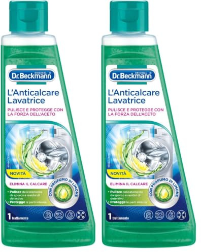 Dr. Beckmann Il Pulitore Lavatrice all'aceto | Con potente essenza di aceto e 94% di ingredienti naturali | Efficace contro sporco e calcare | 250 ml (Confezione da 2)