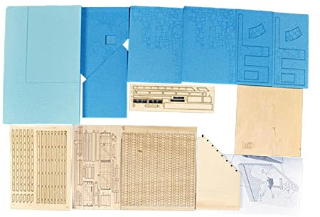 HuadaXtai Kits de Construction de Maisons en Bois de Européen à L'échelle 1/35 Puzzles 3D Architecture de Maisons Européennes en Bois Assemblage à Faire S, Seule Maison