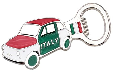 Imán para nevera de coche italiano de metal con sacacorchos Souvenir Italia decoración casa cocina regalo colección imanes nevera bandera italiana estilo icónico