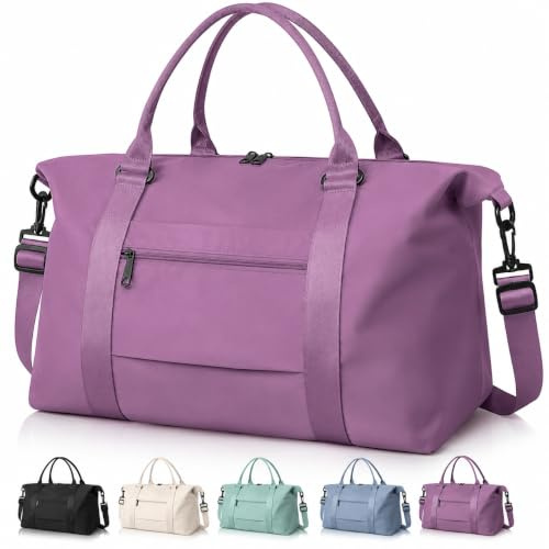 Travel Duffle Bag for Women, Carry On Weekender Tote with Trolley Sleeve
