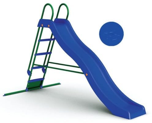 WAC SCIVOLO da Giardino in Plastica per Bambini con Solida Struttura in Metallo 5 Gradini. Dimensioni 285 x 150 x 168 cm.