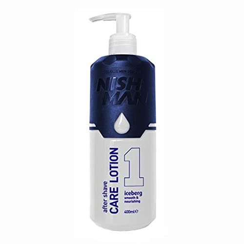 NISHMAN Loción de Cuidado Para Después del Afeitado 400ml - Cuidado Refrescante e Hidratante para la Piel Sensible Después del Afeitado, Calma y Nutre la Piel