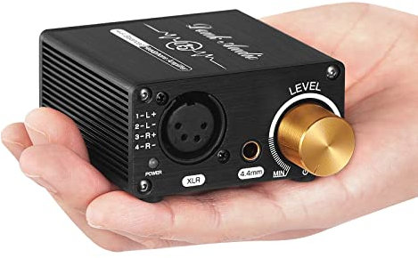 Nobsound U5 Mini Vollsymmetrischer Kopfhörerverstärker HiFi Stereo Desktop Verstärker mit XLR / 4,4-mm Headset Kopfhörerausgang DC 5 V Schwarz