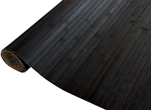 amaZulu Inc. Natural Bamboo Paneling - Flexible Wall Cladding Panels for Living Room Decor, Ceiling Tiles, and Outdoor Kitchens - Renewable Resource, Home Decor, 32 sq ft Coverage, 4’x8’, Dark Brown