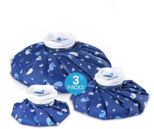 Medcosa 3x Poche de Glace Réutilisable - Poche Froid et Chaud - Traitement des Blessures - Genou Cheville Epaule Pied - Conception Fiable et Anti Goutte