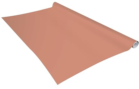 Vénilia Unimat - Lámina adhesiva para muebles, terracota, 90 cm x 2,1 m, autoadhesiva, decorativa, papel pintado, lámina de cocina, PVC sin ftalatos, fabricada en la UE